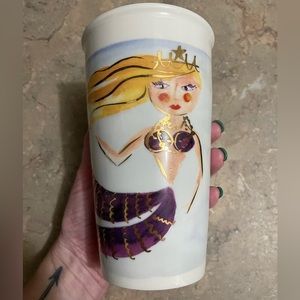 Starbucks illustrated siren with seahorse tumbler cup 2015 edition